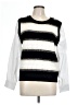 Evereve Stripes White Pullover Sweater Size L - photo 1
