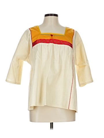 Papaya 3/4 Sleeve Blouse (view 1)