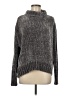 Cynthia Rowley TJX 100% Polyester Metallic Gray Turtleneck Sweater Size M - photo 1