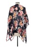 Neslay Paris 100% Polyester Black Blue Kimono Size S - photo 2