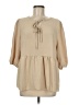 Shein 100% Polyester Tan 3/4 Sleeve Blouse Size 8 - 10 - photo 1