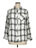 Falls Creek Plaid Silver Long Sleeve Button-Down Shirt Size 1X - photo 1