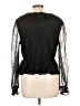 On 34th 100% Nylon Black Long Sleeve Blouse Size L - photo 2