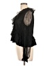 On 34th 100% Nylon Black Long Sleeve Blouse Size L - photo 5