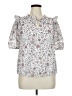 Angels 100% Cotton Ivory Short Sleeve Blouse Size XL - photo 1