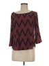 A'gaci Chevron-herringbone Burgundy 3/4 Sleeve Top One size - photo 1