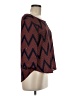 A'gaci Chevron-herringbone Burgundy 3/4 Sleeve Top One size - photo 4