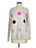 Lisa Todd 100% Cashmere Polka Dots Silver Gray Cashmere Pullover Sweater Size S - photo 1