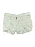 Hard Tail 100% Rayon Metallic Green Gray Shorts Size L - photo 2