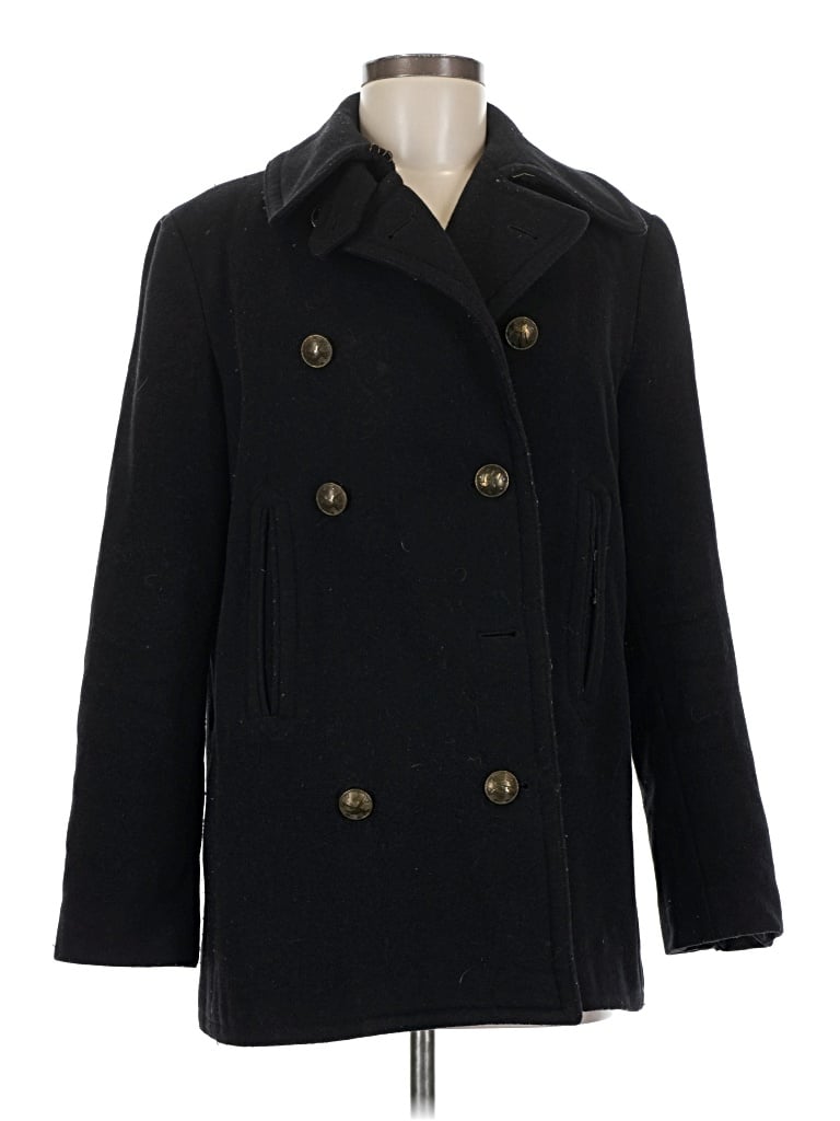 Pre-owned American Living Wool Coat In Black