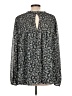 Unbranded Floral Black Long Sleeve Blouse Size L (estimated) - photo 2