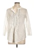 Dolma 100% Cotton Silver 3/4 Sleeve Blouse Size L - photo 1