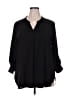 Timeson 100% Polyester Black 3/4 Sleeve Blouse Size XXL - photo 1