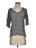 Faherty Gray 3/4 Sleeve Blouse Size S - photo 1