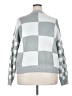 Unbranded 100% Acrylic Checkered-gingham Silver Gray Pullover Sweater Size 2X - photo 2