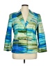 Escada Print Blue Blazer Size EU 46 / US 16 - photo 1