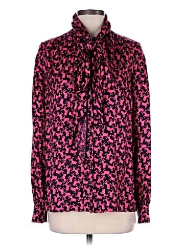 Marc Jacobs Long Sleeve Silk Top (view 1)