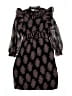 MNG 100% Polyester Paisley Black Purple Cocktail Dress Size 0 - photo 1