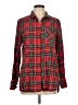 Old Navy Plaid Red Long Sleeve Button-Down Shirt Size L - photo 1