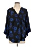 Torrid 100% Polyester Blue 3/4 Sleeve Blouse Size Lg Plus (0) - photo 1
