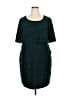 Connected Apparel Solid Teal Casual Dress Size 18W - photo 1