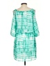 Bisou Bisou 100% Polyester Tie-dye Teal Casual Dress Size 10 - photo 2