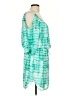 Bisou Bisou 100% Polyester Tie-dye Teal Casual Dress Size 10 - photo 4