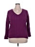 Chaps 100% Cotton Purple Pullover Sweater Size 2X - photo 1