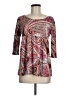 Unbranded Brown Burgundy 3/4 Sleeve Top Size M - photo 1