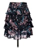 Savida 100% Polyester Floral Black Casual Skirt Size 4 - photo 1