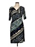 Connected Apparel Print Blue Cocktail Dress Size 12 - photo 1