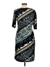 Connected Apparel Print Blue Cocktail Dress Size 12 - photo 2