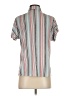 Eden & Olivia 100% Polyester Stripes Gray Short Sleeve Blouse Size S - photo 2