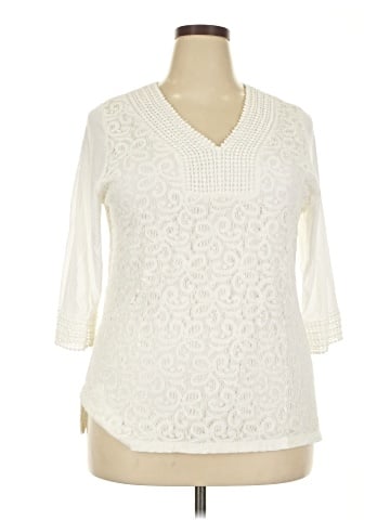 Roz & Ali 3/4 Sleeve Blouse (view 1)