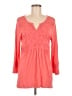U-Knit Orange Long Sleeve Blouse Size M - photo 1