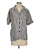 Assorted Brands 100% Lyocell Stripes Silver Short Sleeve Blouse Size S - photo 1