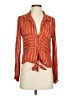 Kivari 100% Rayon Orange Long Sleeve Blouse Size XS - photo 1