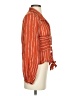 Kivari 100% Rayon Orange Long Sleeve Blouse Size XS - photo 4