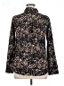 Unbranded 100% Polyester Print Black Blue Long Sleeve Blouse Size XL - photo 2