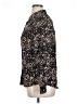 Unbranded 100% Polyester Print Black Blue Long Sleeve Blouse Size XL - photo 5