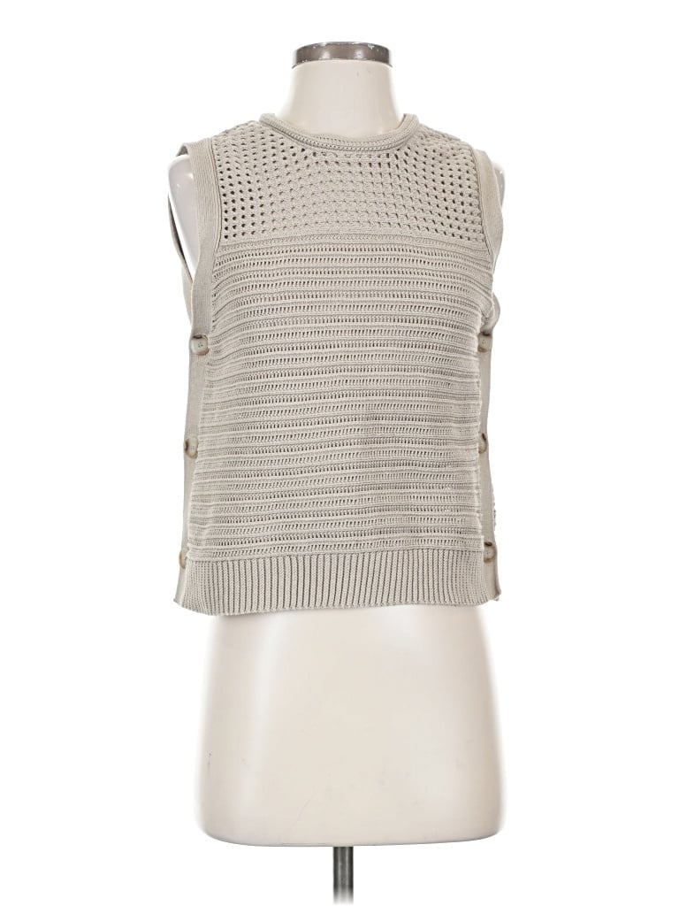 Pre-owned Halogen Sweater Vest In Gray