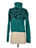 Nine West 100% Acrylic Animal Print Teal Turtleneck Sweater Size XS - photo 1