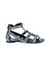 Joe's Jeans Silver Black Sandals Size 8 1/2 - photo 1