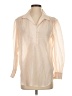 MNG Ivory Long Sleeve Blouse Size 2 - photo 1
