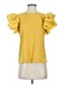 Shein Yellow Short Sleeve Top Size 4 - photo 1