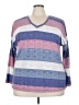 Truself Stripes Purple Pullover Sweater Size 3X - photo 1