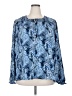 Joie 100% Polyester Paisley Blue Long Sleeve Blouse Size XXL - photo 1