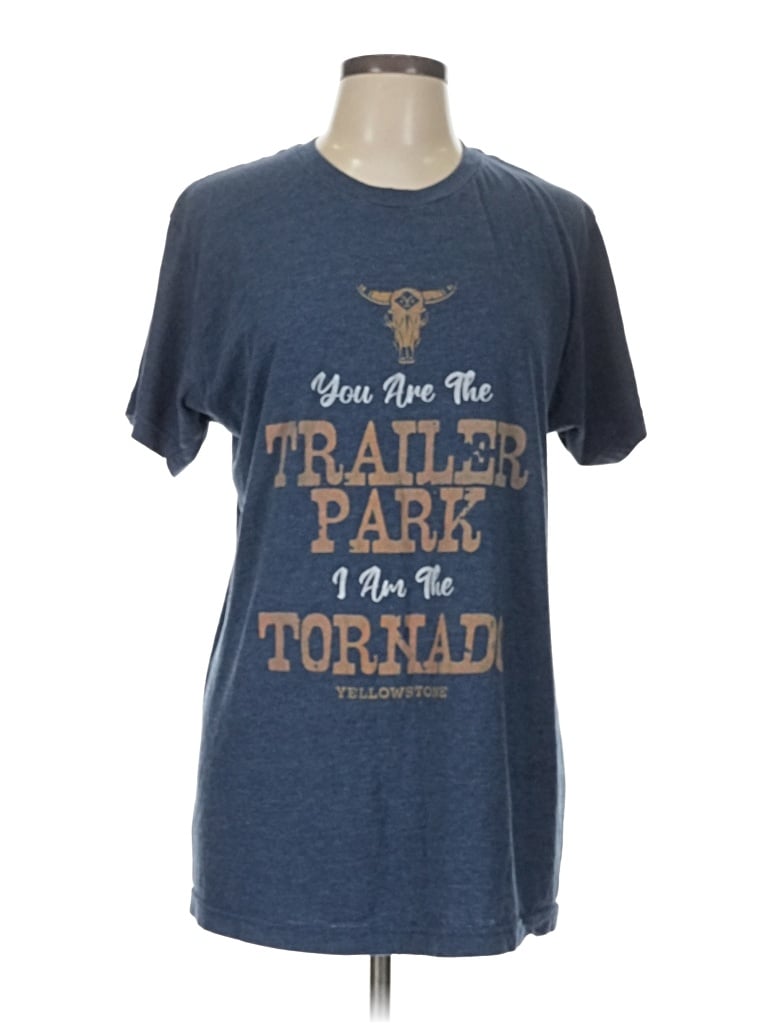 Pre-owned Tultex Short Sleeve T-shirt In Blue