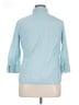 JCPenney Checkered-gingham Blue 3/4 Sleeve Button-Down Shirt Size XL - photo 2
