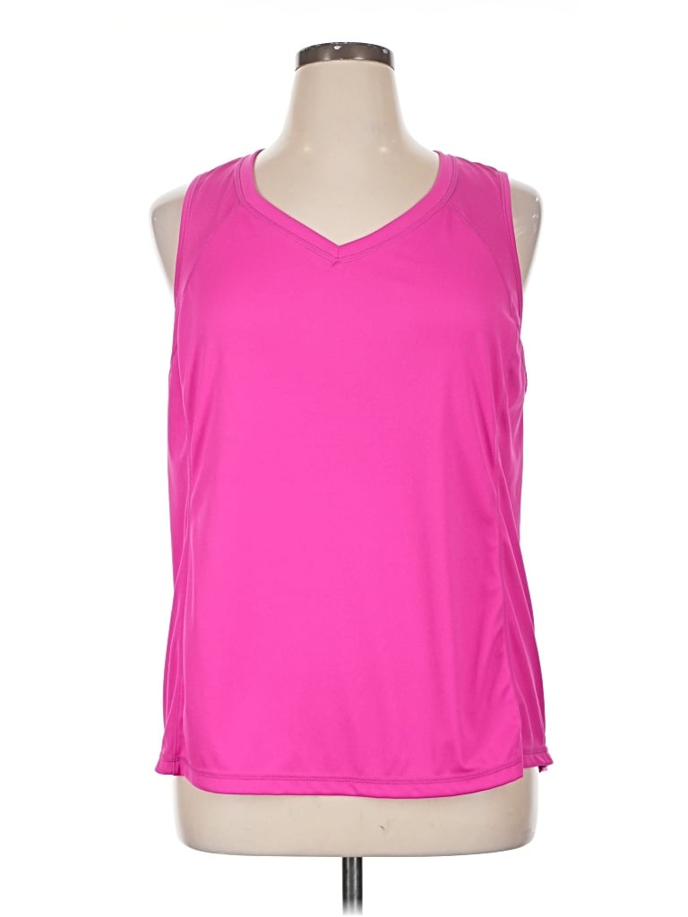 Pre-owned Tek Gear Tank Top Pink Halter Neckline Tops